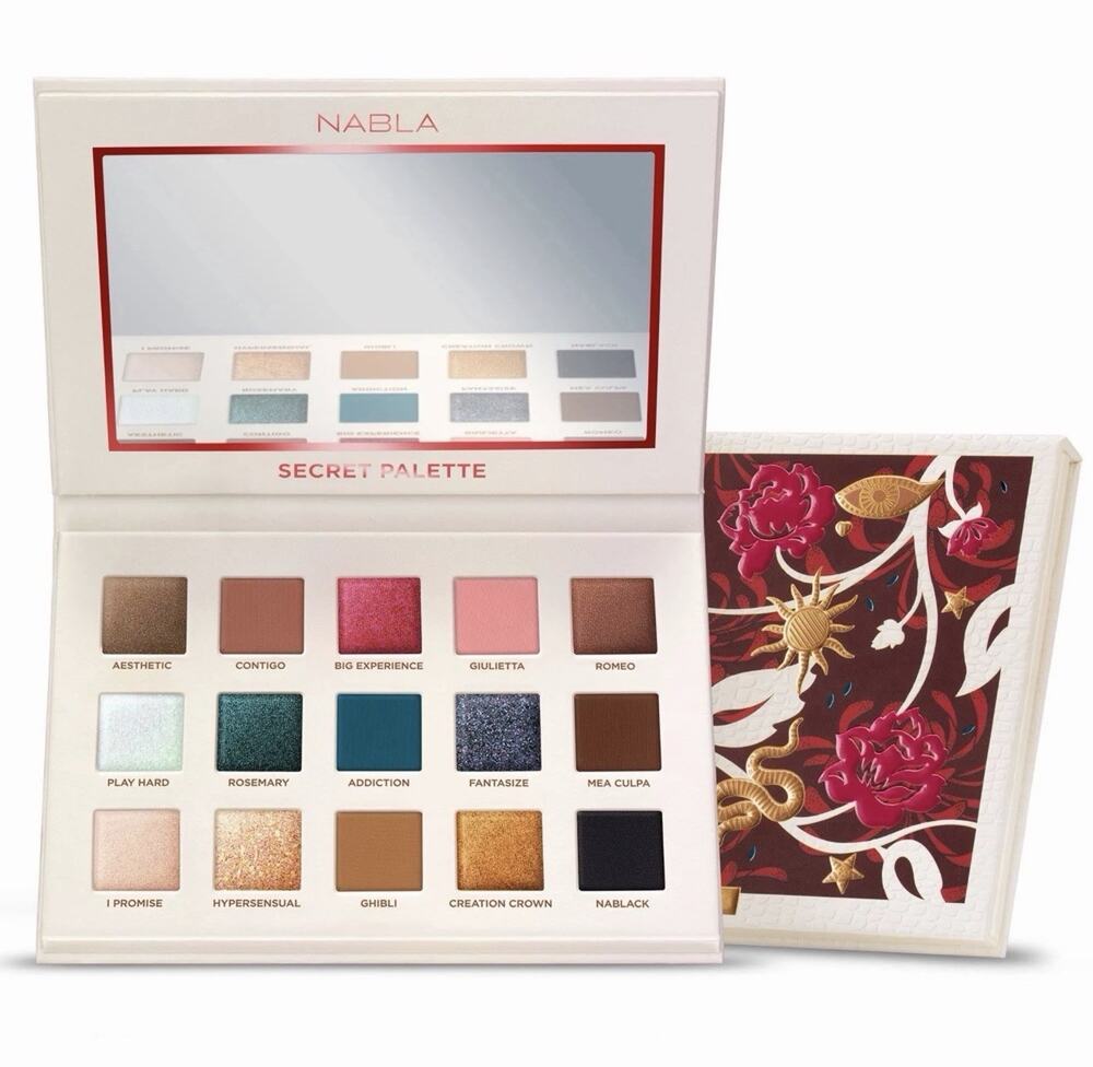 Nabla Secret Eyeshadows Palette DISCONTINUED 15 Shades Full Size NIB